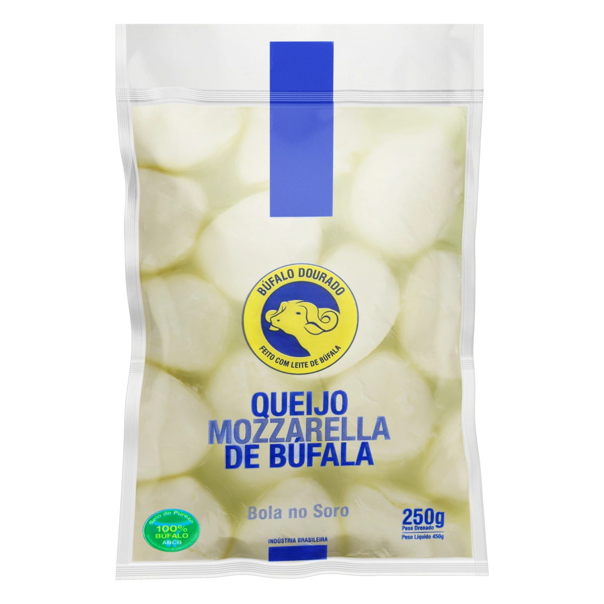 Queijo Mussarela De Búfala Bola No Soro Búfalo Dourado 250g