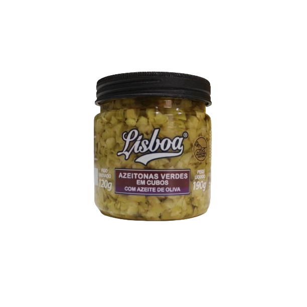 Azeitona Verde Em Cubos Com Azeite De Oliva 190g