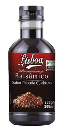 Molho Balsamico Lisboa Sabor Pimenta Calabresa 200ml