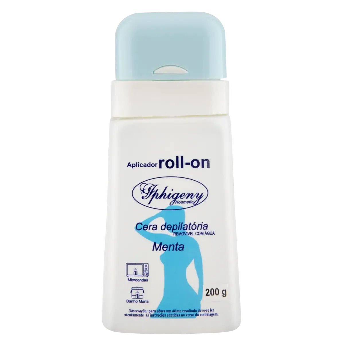 Cera Depilatória Roll On Menta Iphigeny Kosmetic 200g