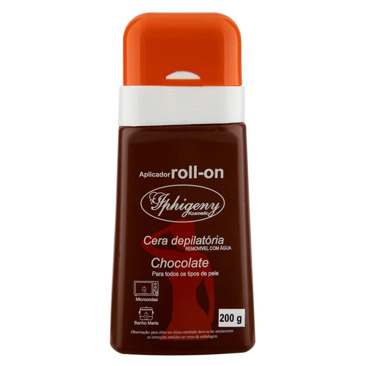 Cera Depilatória Roll On Chocolate Iphigeny Kosmetic 200g