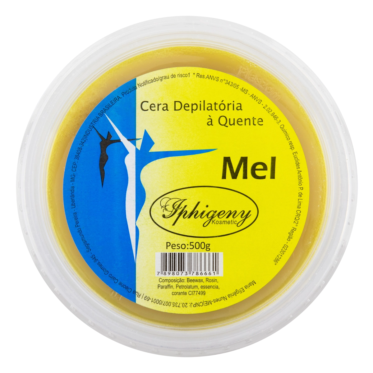Cera Depilatória Quente Mel Iphigeny Kosmetic 500g