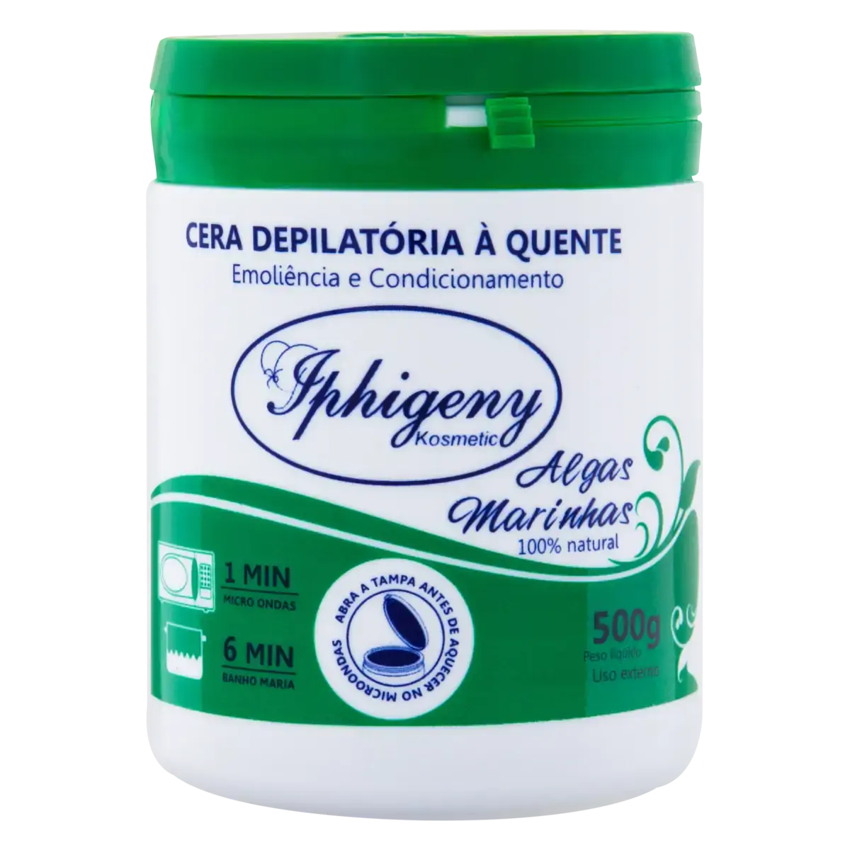 Cera Depilatória Quente Algas Marinhas Iphigeny Kosmetic 500g