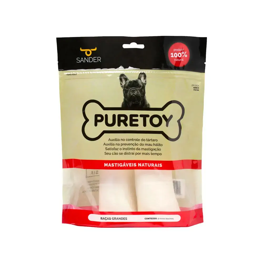 Osso Bovino Mastigãvel Pure Toy 6 7 2un