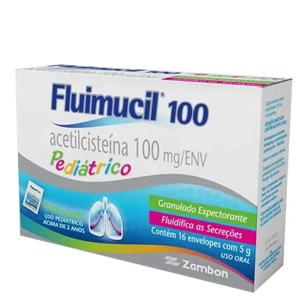 Fluimucil Laranja 100 Mg/g 16 Envelopes 5 G Zambon