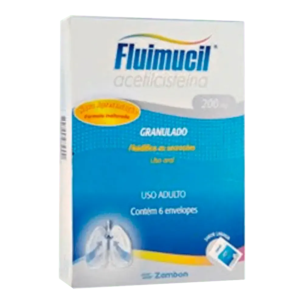 Fluimucil Laranja 200 Mg/g 6 Envelopes 5 G Zambon