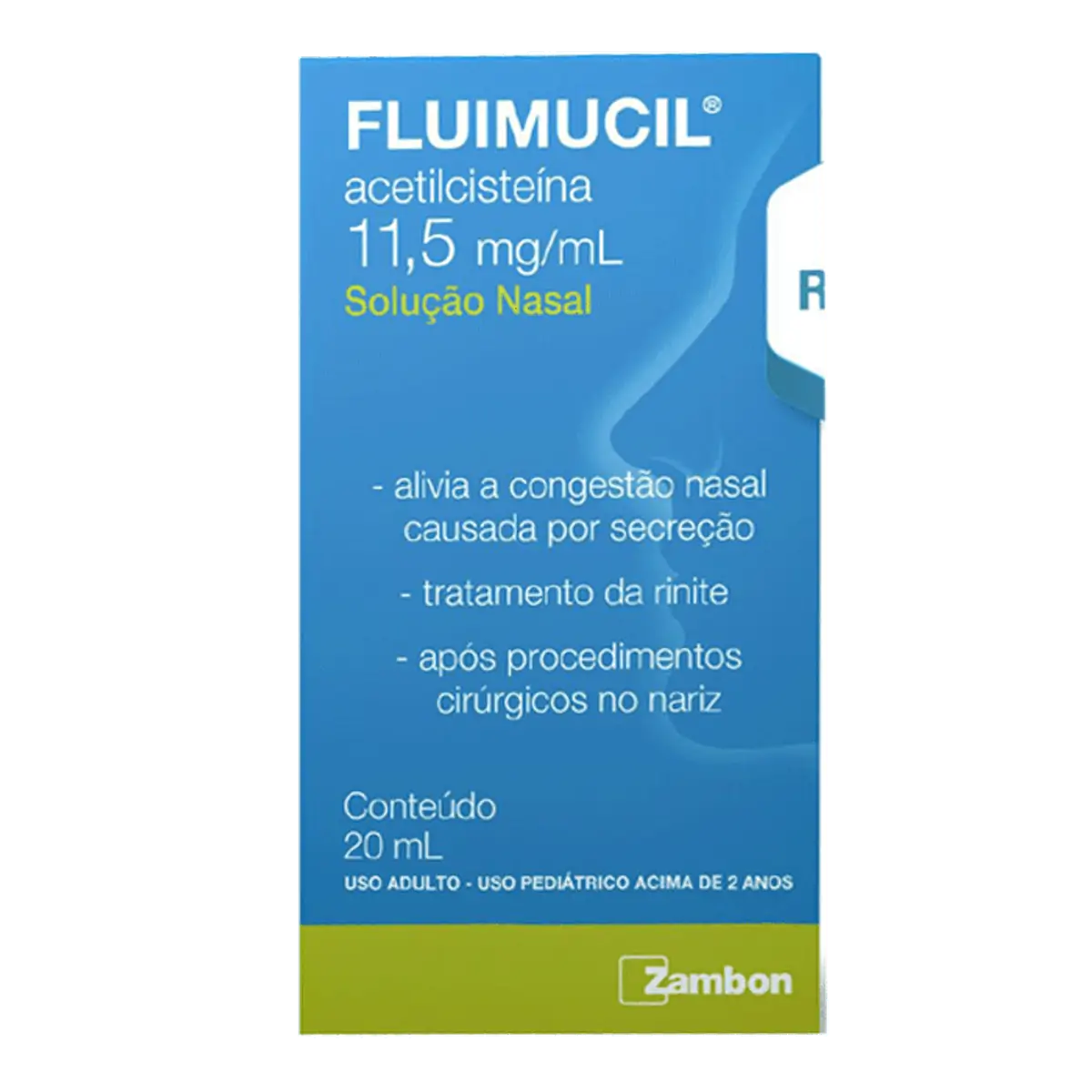 Fluimucil 11,5mg/ml Zambon Caixa 20ml Spray Nasal