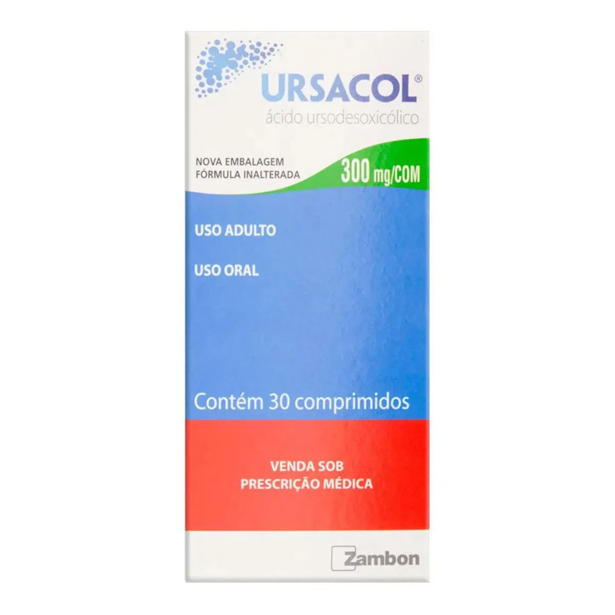 Ursacol 300mg/com Zambon Caixa 30 Comprimidos