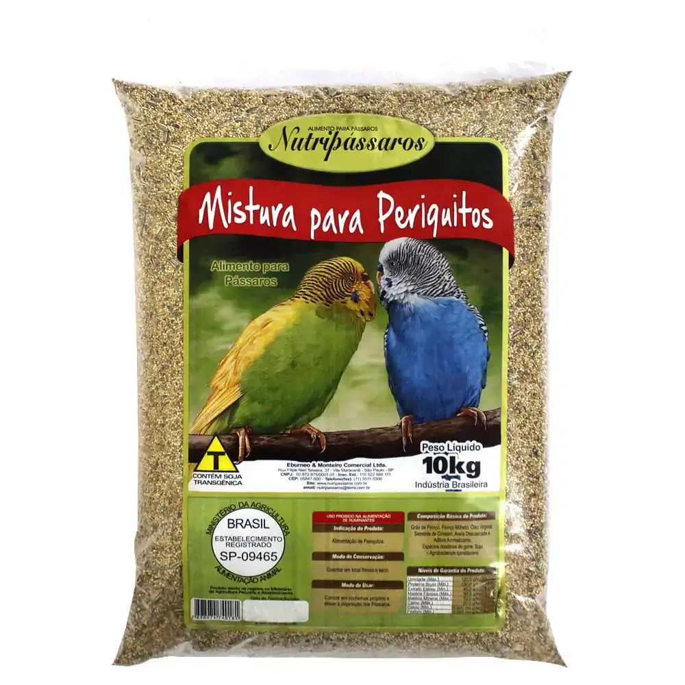 Mistura para Periquitos Nutripássaros com Mel 10kg