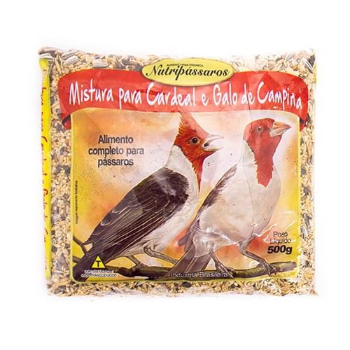 Mistura para Cardeal e Galo de Campina Nutripássaros 500g