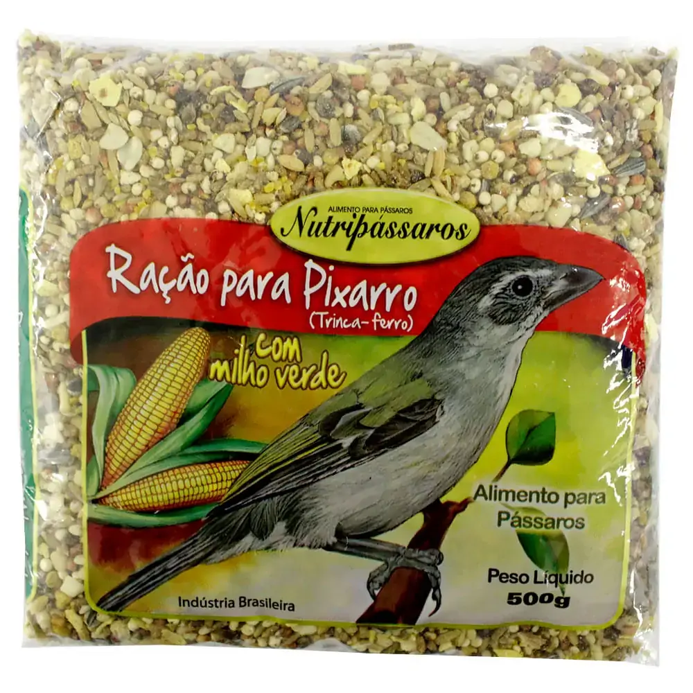 Ração para Pixarro Trinca-Ferro Nutripássaros com Milho Verde 500g