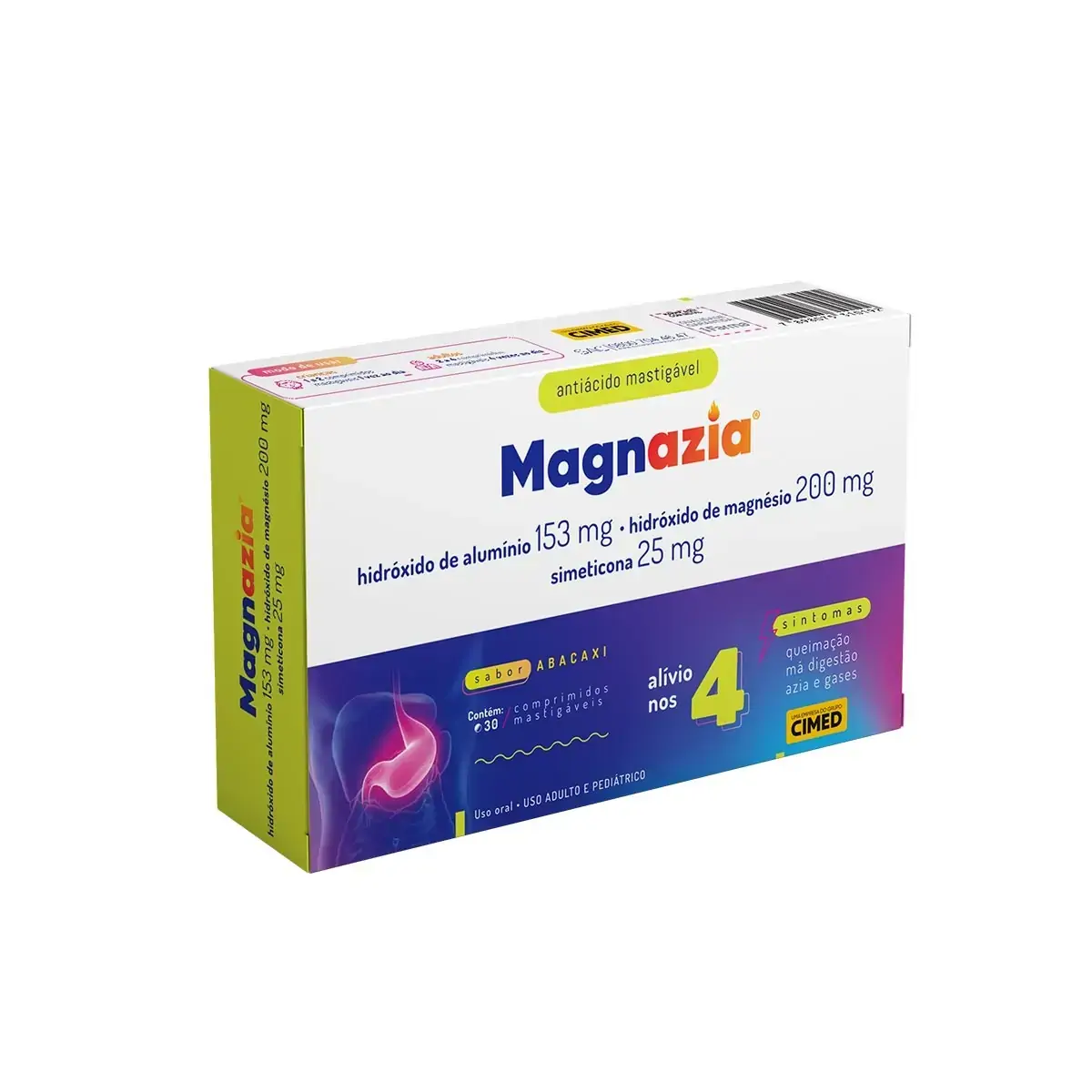 Magnazia Abacaxi Caixa 30 Comprimidos Mastigáveis