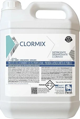 Clormix - Desinfetante Para Superfícies Fixas E Artigos Não Críticos - Perol - 5 Litros