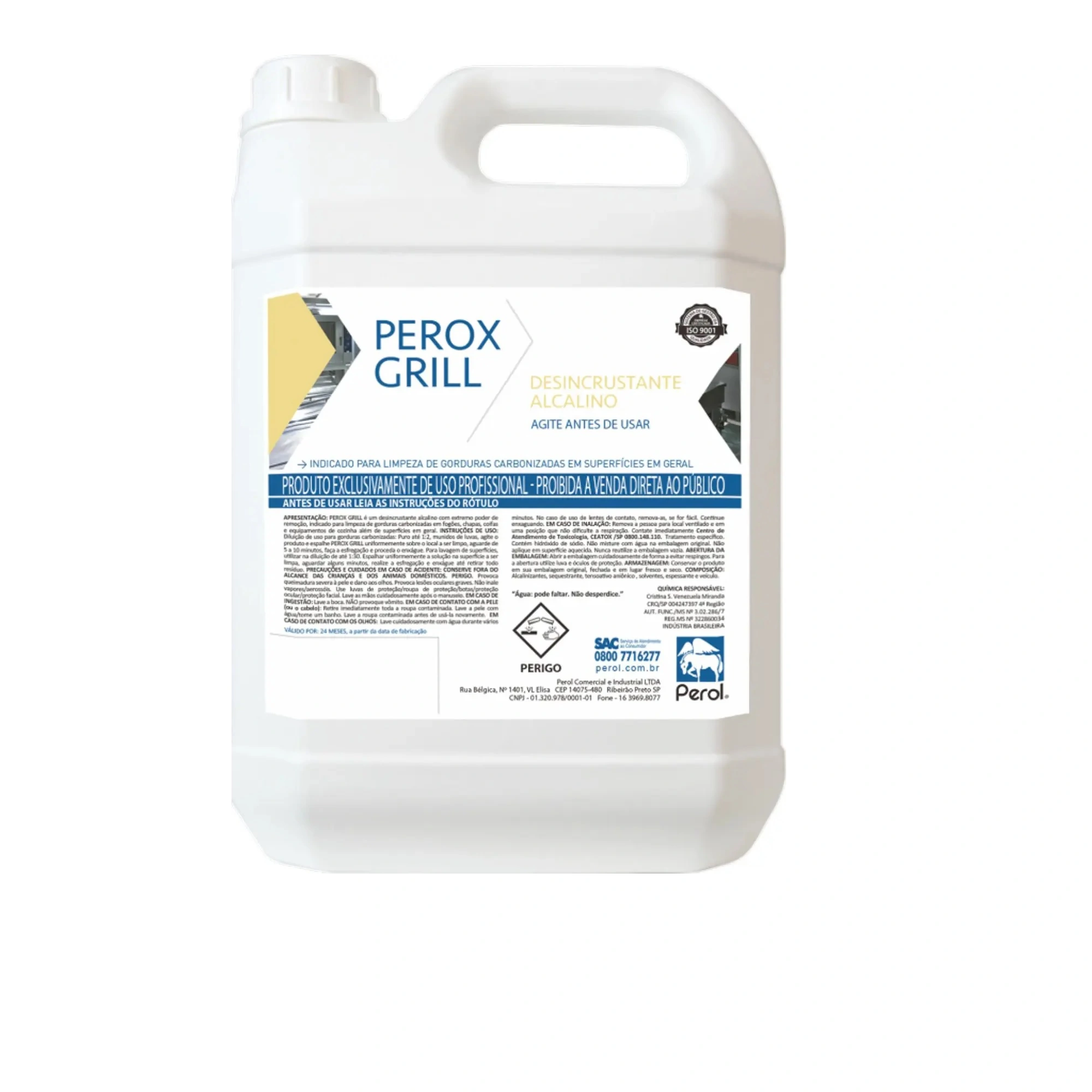 Perox Grill - Desincrustante Para Gorduras Carbonizadas - Perol - 5 Litros