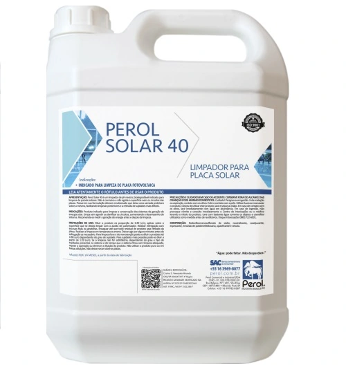 Perol Solar 40 - Limpador Para Placa Solar - Perol - 5l