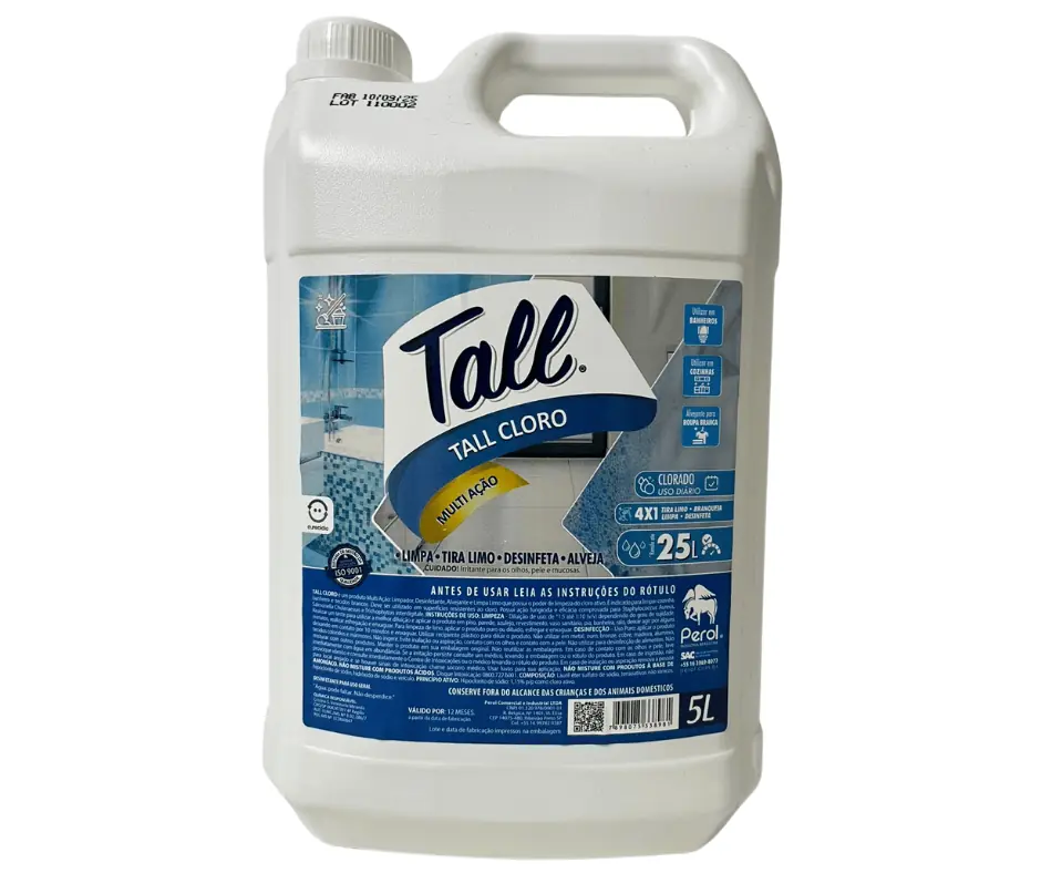 Perol Tall Limpador Desinfetante Clorado 05 Lts Concentrado