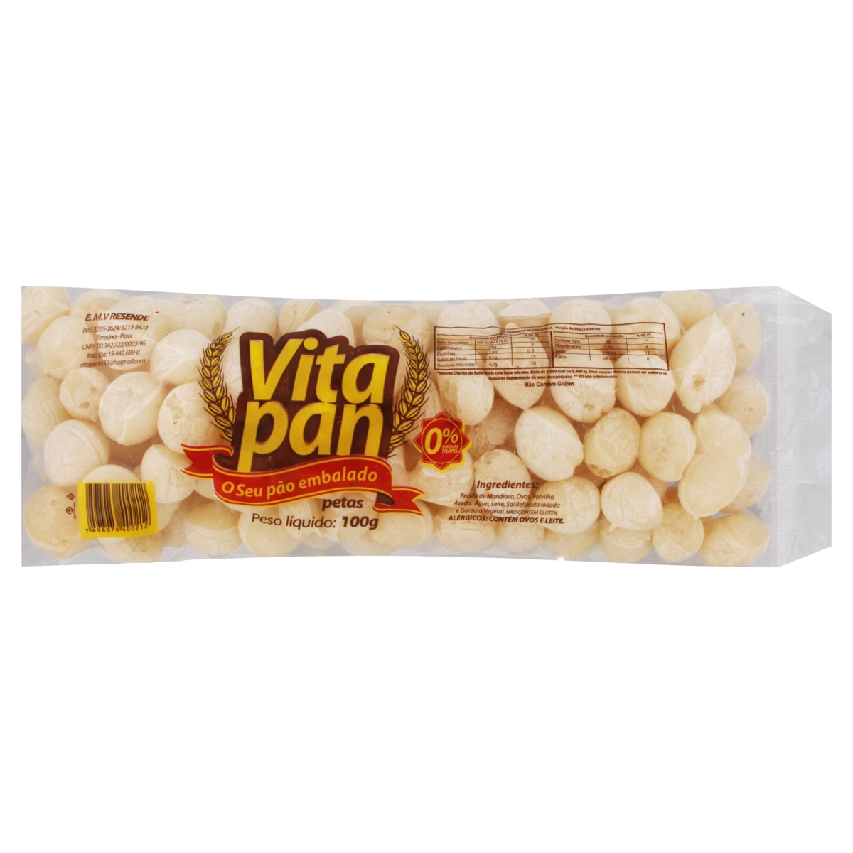 Biscoito Peta Sem Glúten Vitapan Pacote 100g