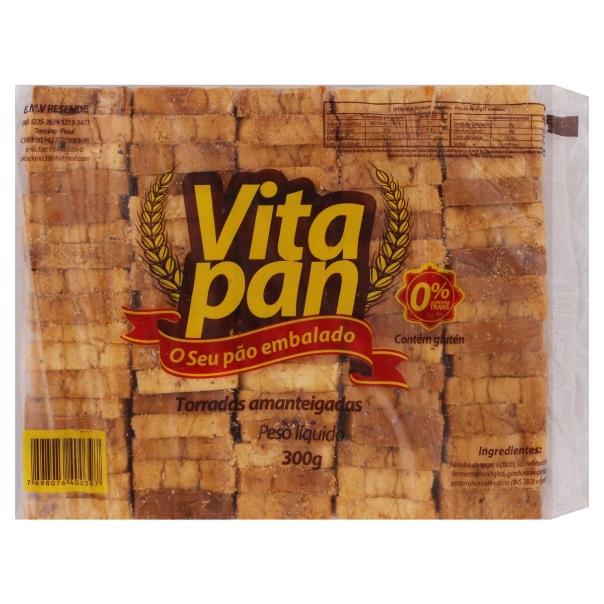 Torrada Amanteigada Vitapan Pacote 300g