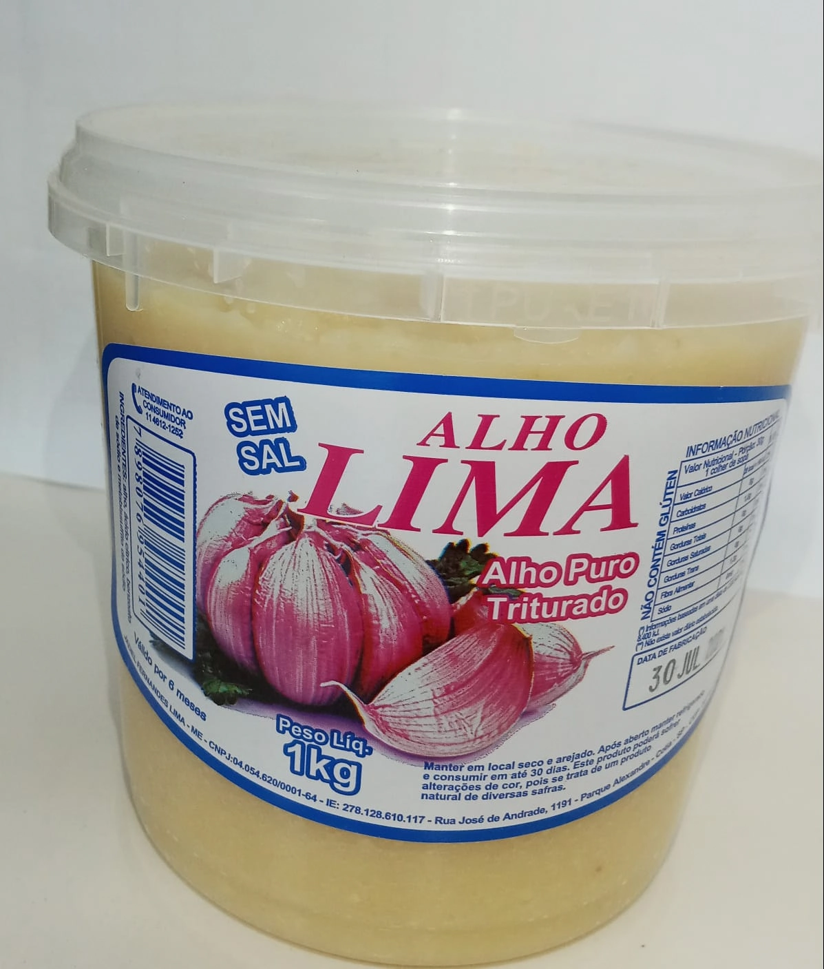 Alho Triturado 1kg