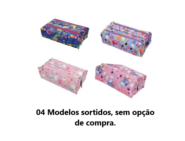 Estojo Tecido Feminino Retang.duplo Sortidos Pct.c/02