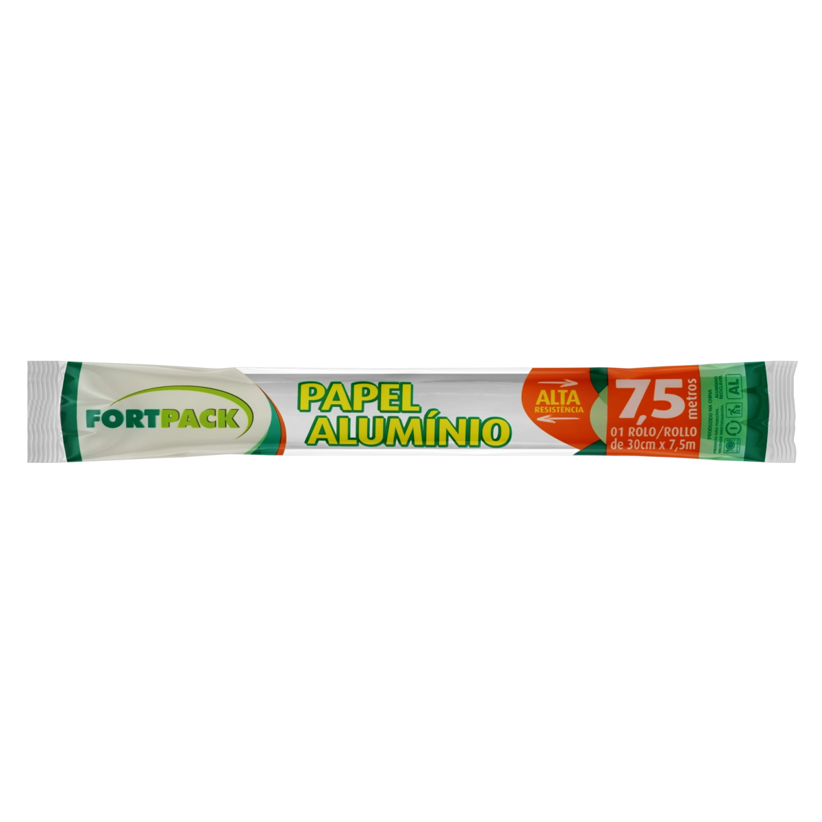 Papel Alumínio Em Rolo Fortpack 30cm X 7,5m