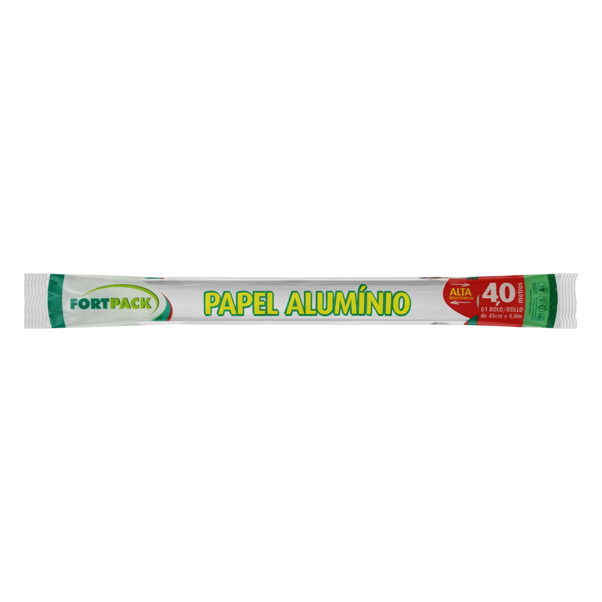 Papel Alumínio Em Rolo Fortpack 45cm X 4,0m