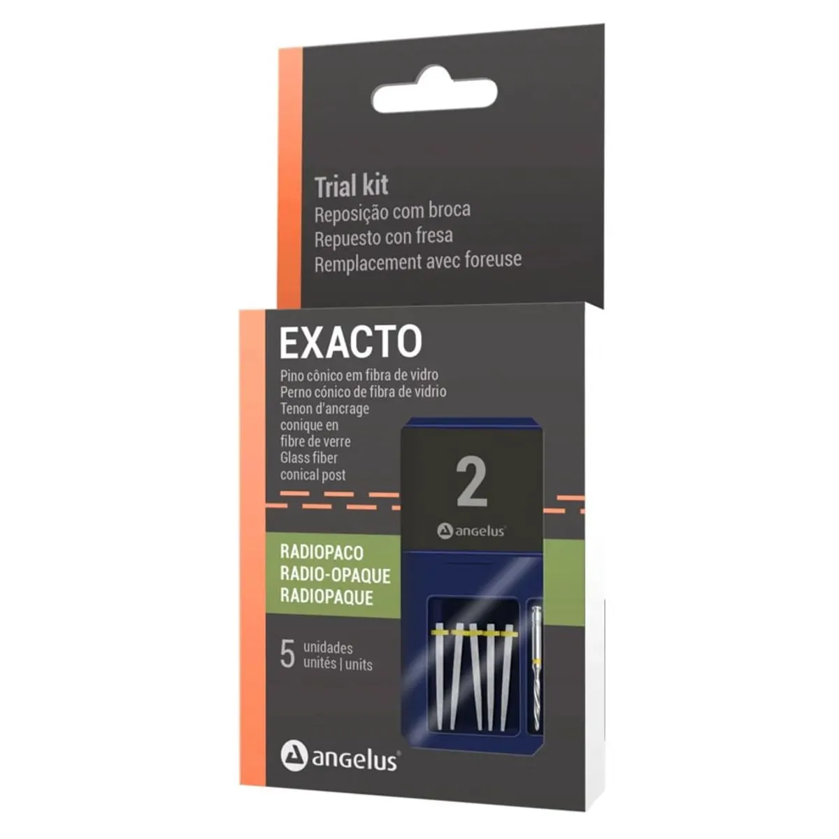 Pino de Fibra de Vidro Exacto Trial Kit - Angelus - Pino de Fibra de Vidro Exacto Trial Kit N° 2 com