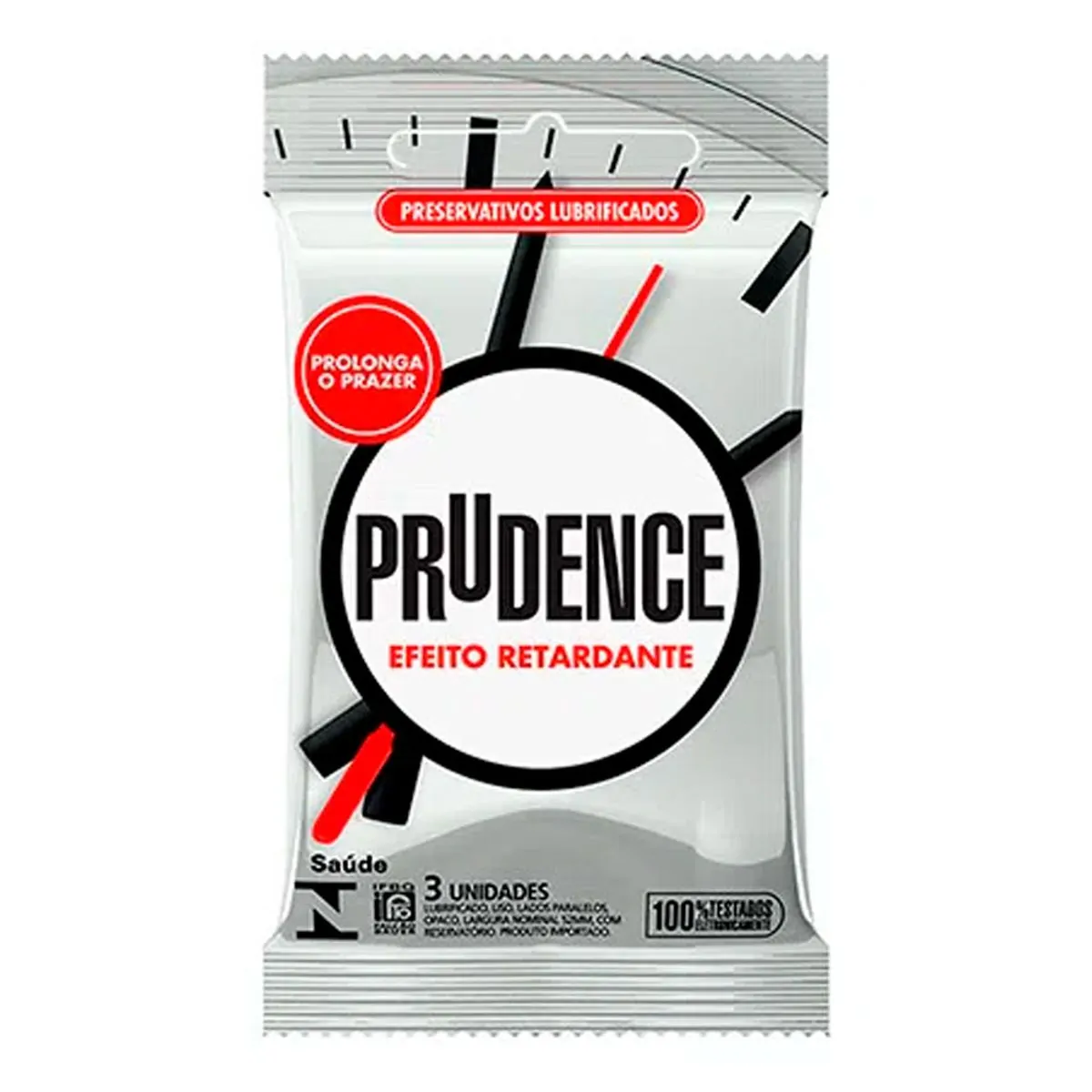 Preservativo Lubrificados Prudence Efeito Retardante 3 Unidades