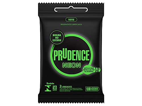 Preservativo Lubrificado PRUDENCE Neon com 3 Unidades