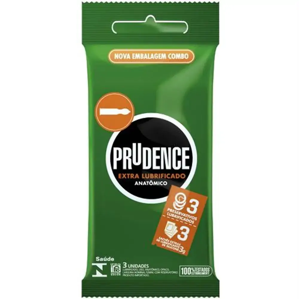 Preservativo Prudence Extra Lubrificado 03 Unidades
