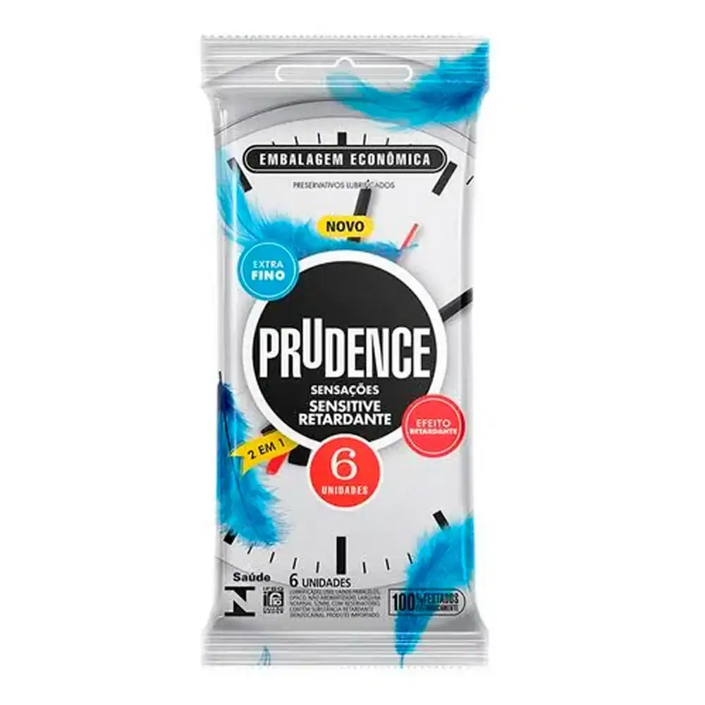 Camisinha Prudence Sensação Natural + Efeito Retardante 6 Uni