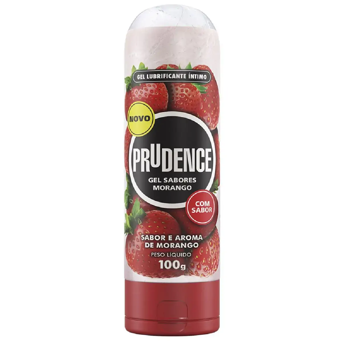 Gel Lubrificante íntimo Morango Prudence Sabores Frasco 100g