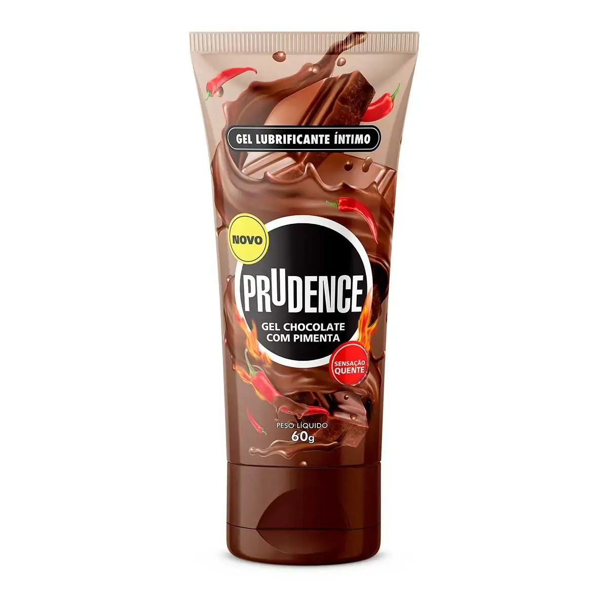 Lubrificante íntimo Gel Chocolate Com Pimenta Prudence Bisnaga 60g