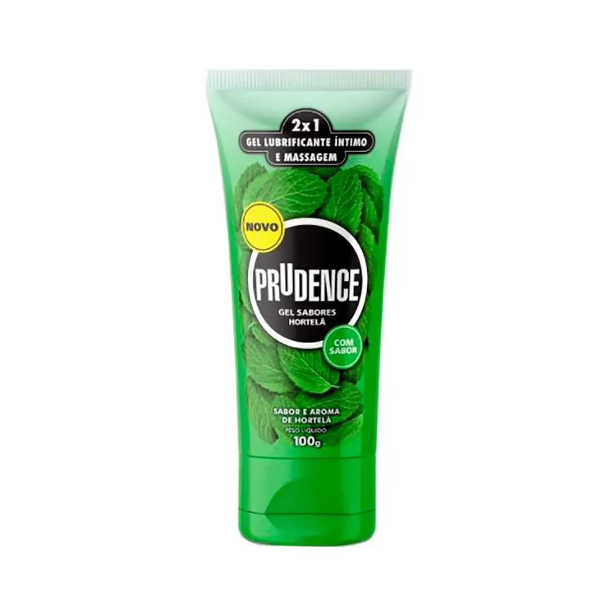 Lubrificante íntimo E Corporal Gel Hortelã Prudence Sabores Bisnaga 100g