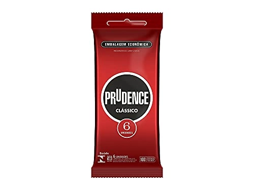 Preservativo Masculino Lubrificado Prudence Pacote 6 Unidades Embalagem Econômica
