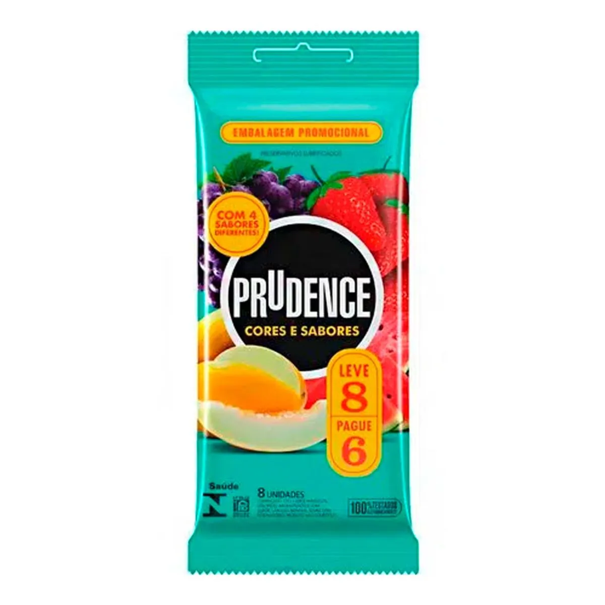 Preservativo Lubrificado Cor & Sabor Mix Sabores 8uni - Prudence