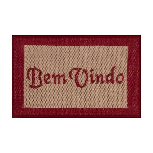 Tapete Bem Vindo 40x60cm Vermelho Oásis Tapetes