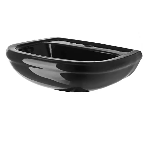 Lavatório para Coluna Retangular 16,5x53x44cm Preto Sabatini Icasa