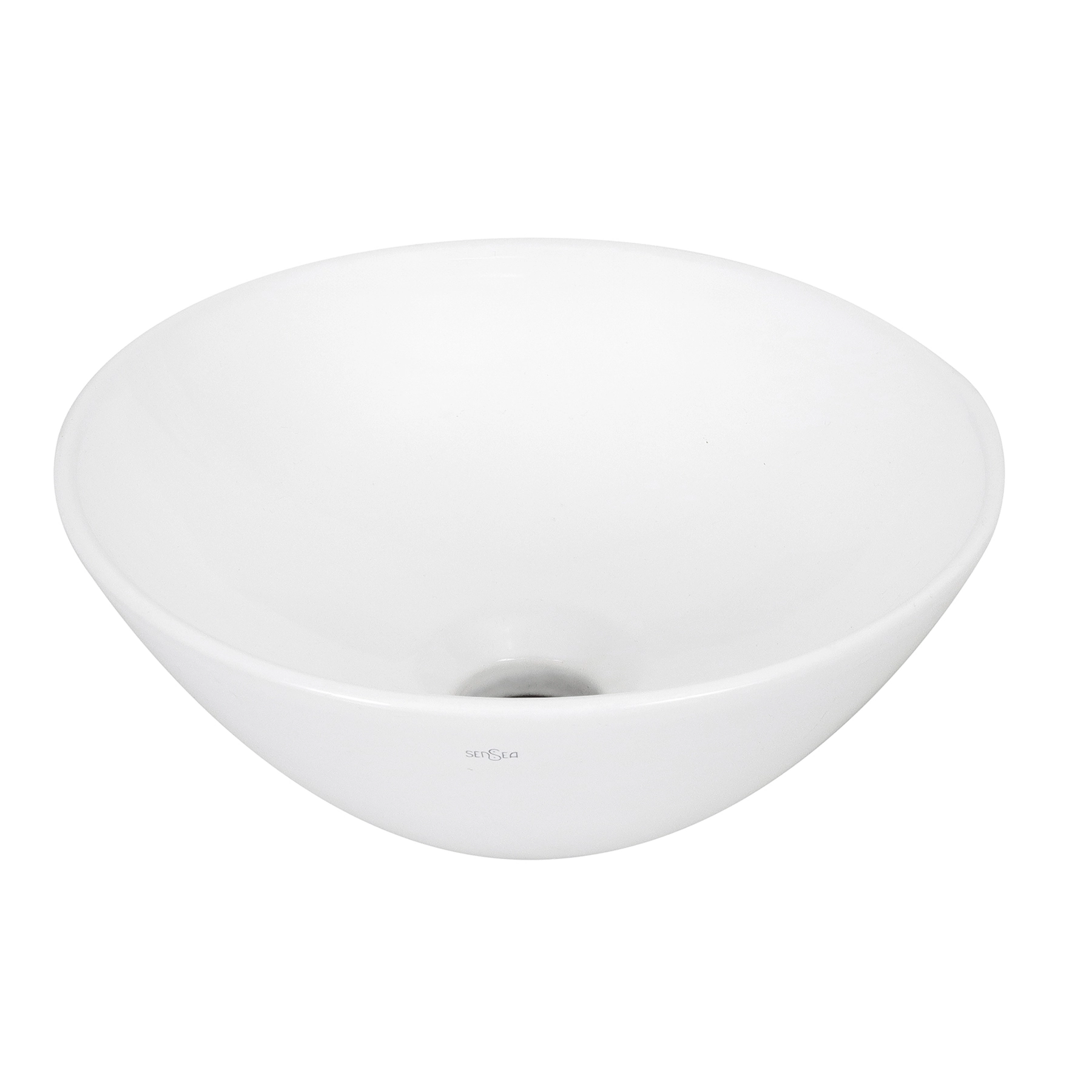 Cuba para Banheiro de Apoio Louça Redonda Branca 29cm Lille Sensea