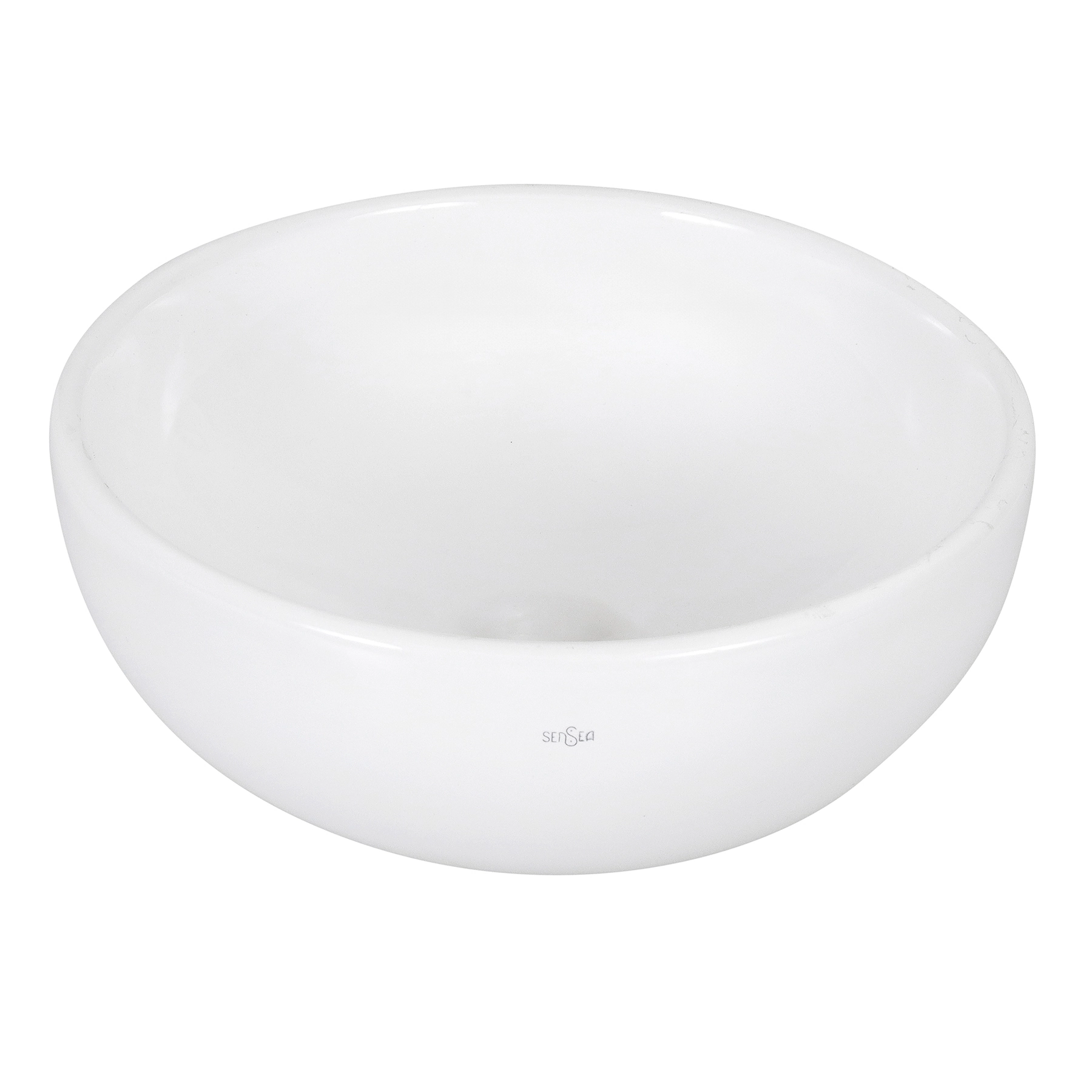 Cuba para Banheiro de Apoio Louça Redonda Branca 30cm Lyon Sensea
