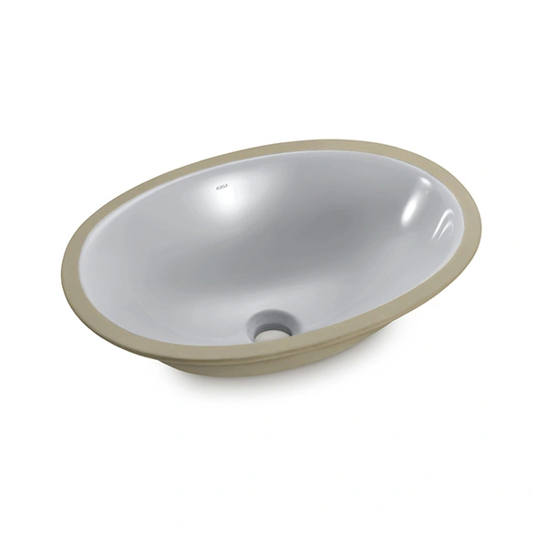 Cuba para Banheiro de Embutir Louça Oval Cinza Claro 49X36cm IL6 Icasa