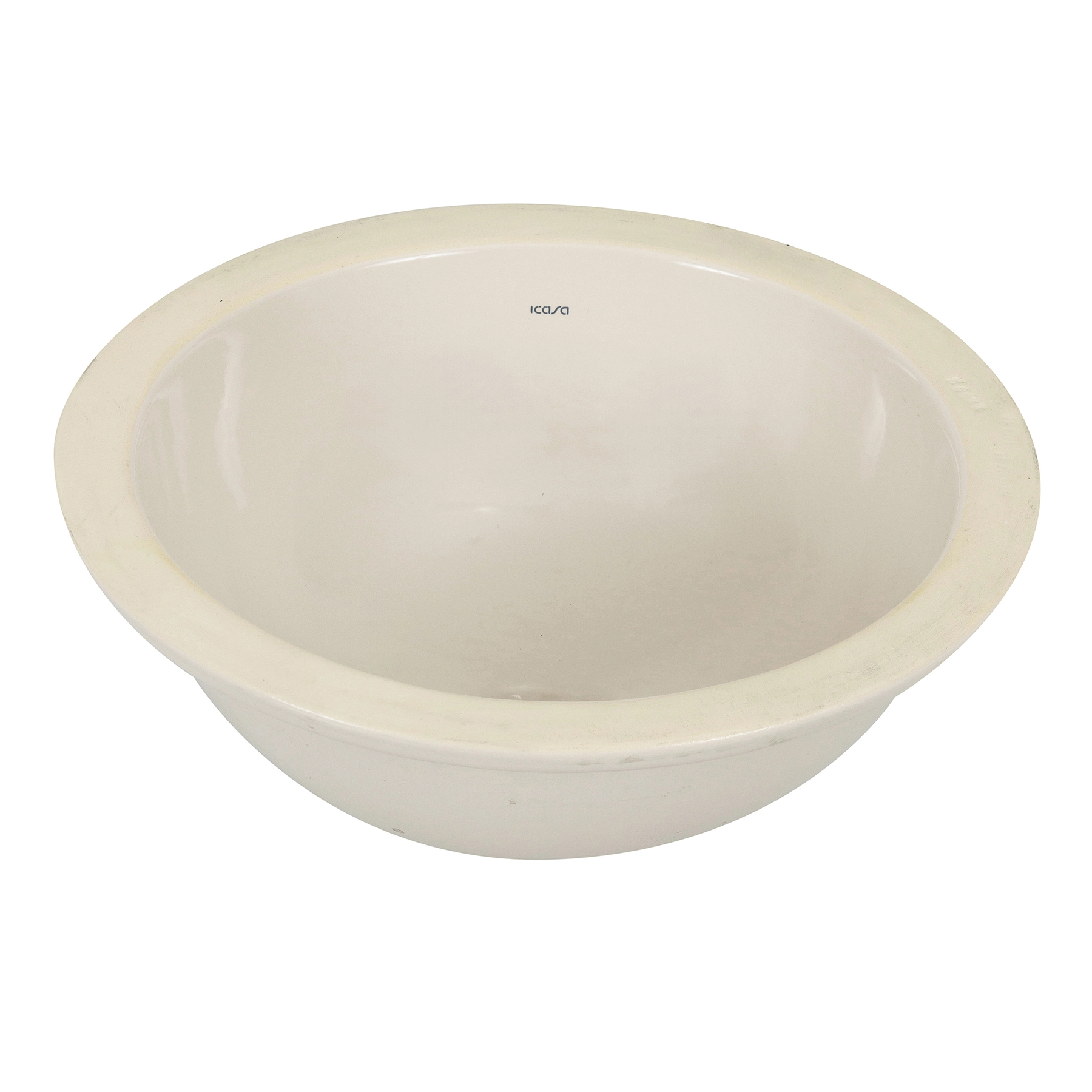 Cuba para Banheiro de Embutir Louça Redonda Areia 36cm IL61 Icasa