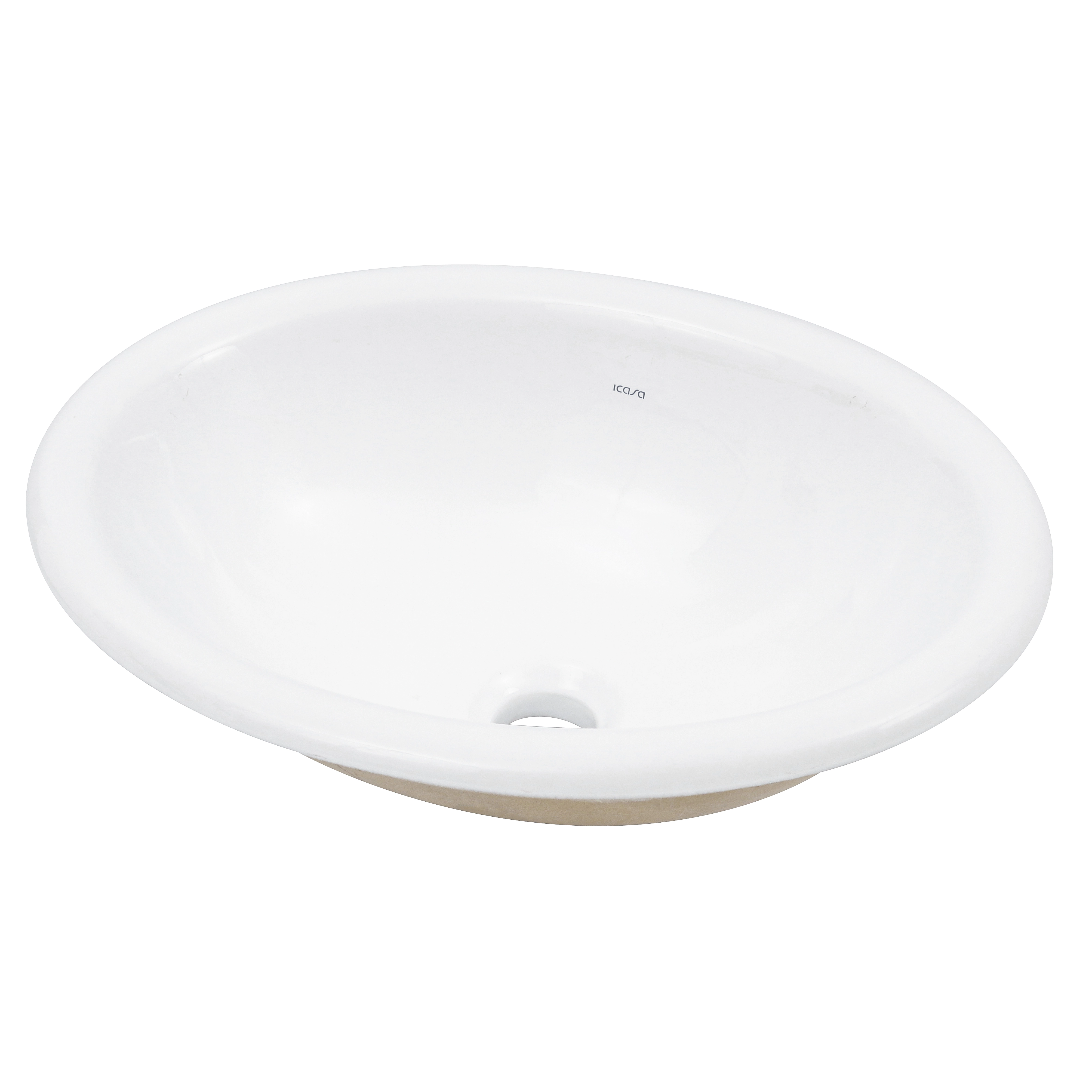 Cuba de Sobrepor Cerâmica Oval IL66 15x44,5x32,5 cm Branca Icasa