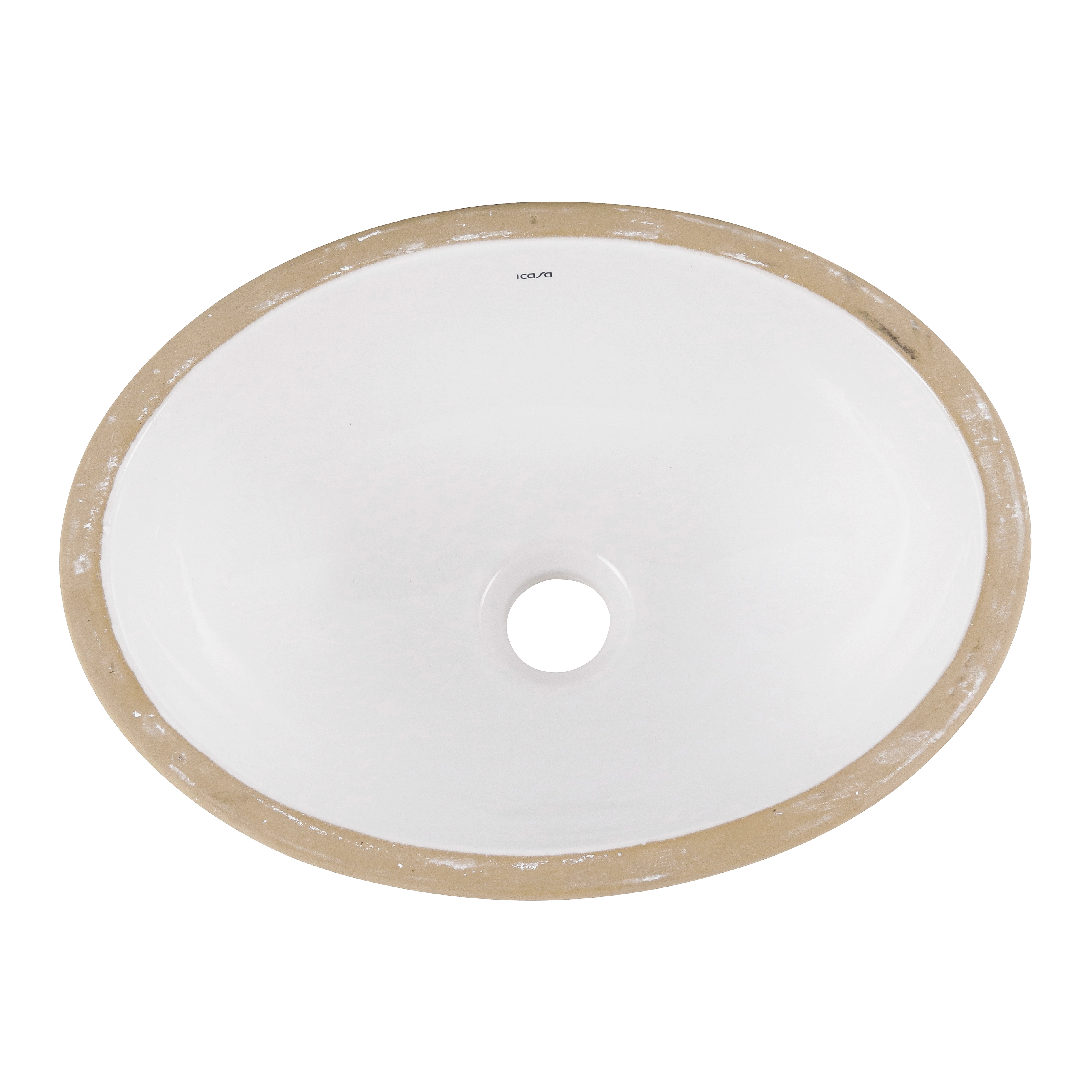 Cuba de Embutir Cerâmica Oval IL65 14x40x30 cm Branca Icasa