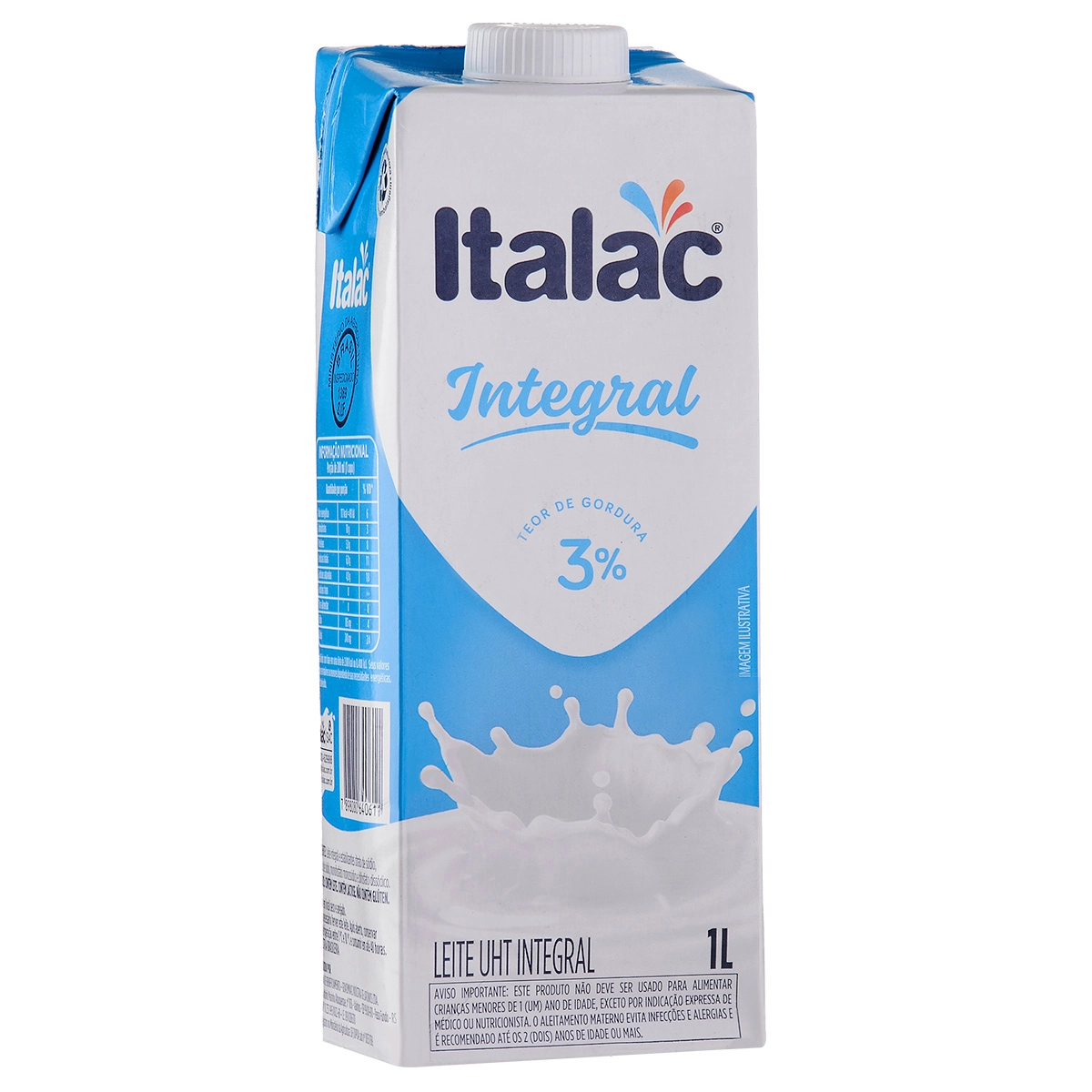 Leite Uht Integral 1l Com Tampa Italac