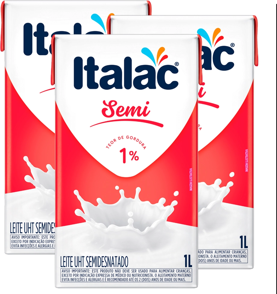 Leite Uht Semidesnatado 1l Italac
