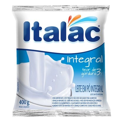 Leite Em Pó Integral 400g Italac