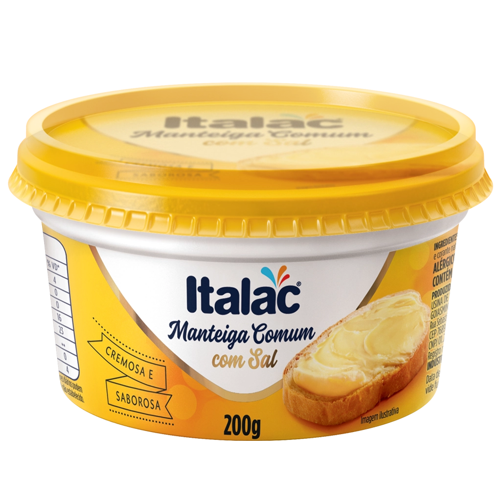 Manteiga Comum Com Sal 200g Italac