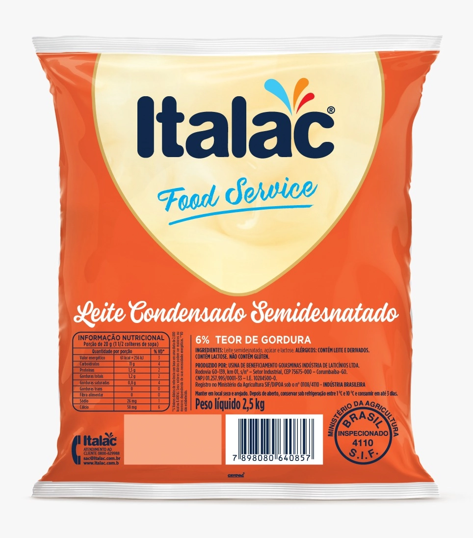 Leite Condensado Bag 2,5kg Italac