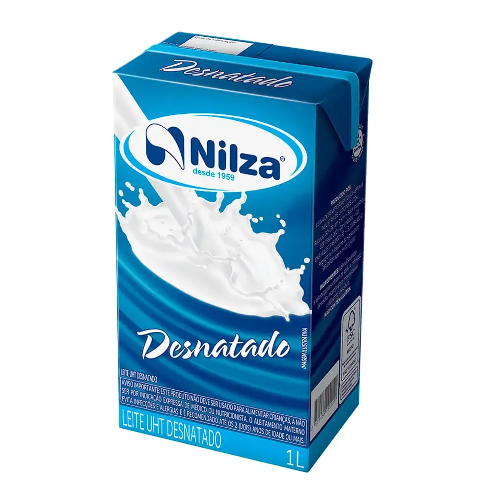 Leite Lv Nilza 1lt Desnatado